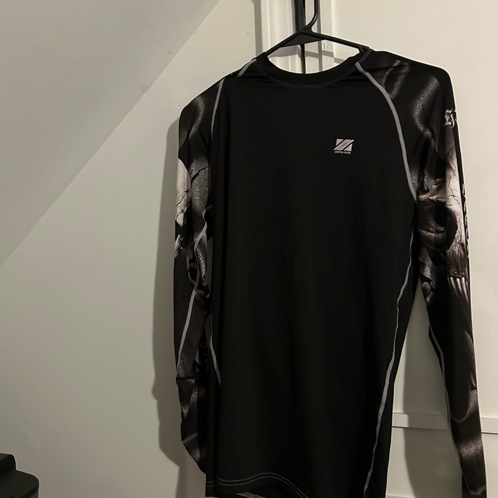 Men's Black Rash Guard MMA Shirt